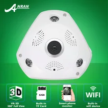 ANRAN 360 Градусов VR Panorama Camera HD 960 P Беспроводной WI-FI Ip-камера Главная Скрытые Видеонаблюдения Система С 32 ГБ SD карты