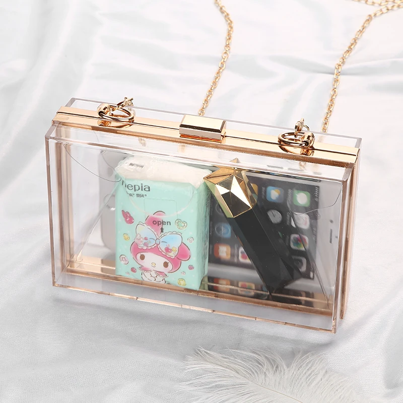 Wholesal hot Transparent Acrylic Clutch Box Bag Clear Purse Women Bag  Evening Handbag - AliExpress