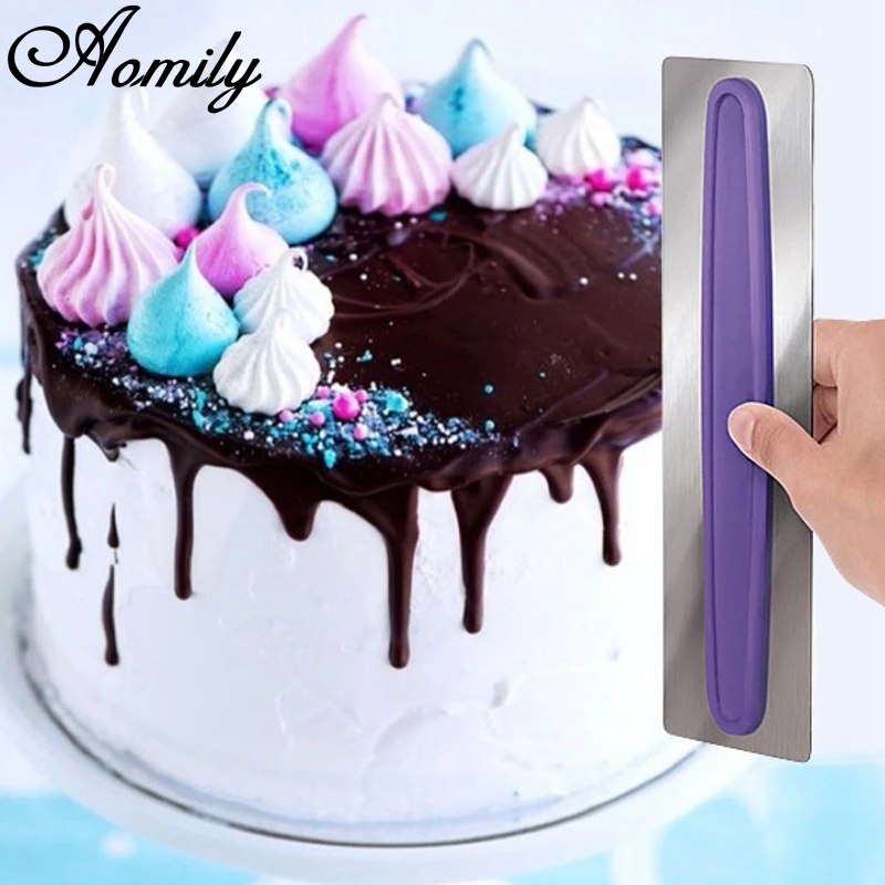  Aomily Plastic Steel Cake Decorating Spatulas Cake Scrapers Pastry Cutter Bakeware Home DIY Cake Mo