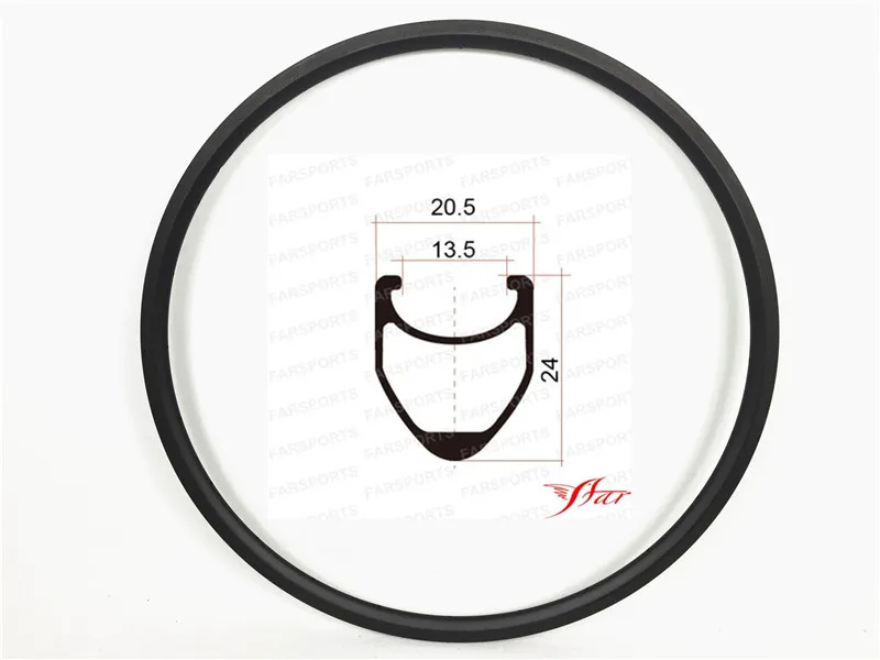 

700C full carbon 24mm deep clincher rims, superlight only 390g, Low profile carbon clincher rims with TG braking track
