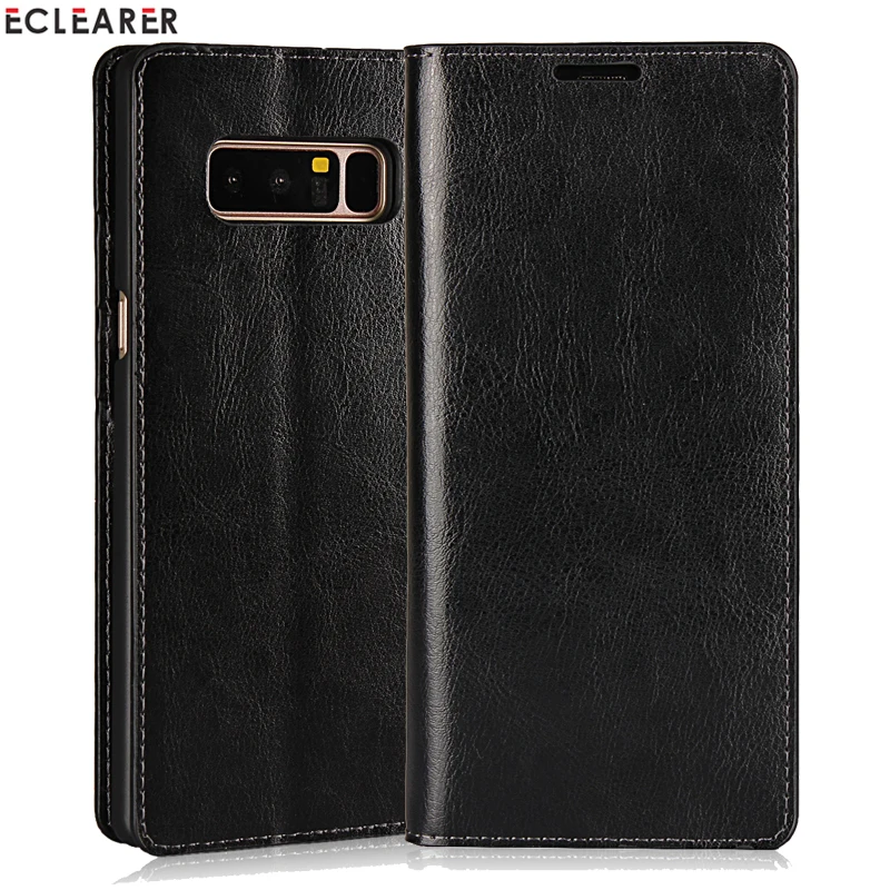 Чехол-Кошелек ECLEARER для samsung Galaxy Note 8 5 4, чехол из натуральной кожи, винтажный деловой откидной Чехол для samsung Note 8 5 4, чехол