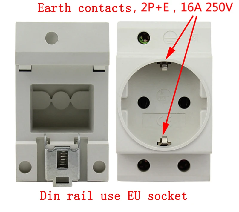 Немецкий разъем Din рейку силовой модульный разъем 16A 250 в разъем ЕС вилка