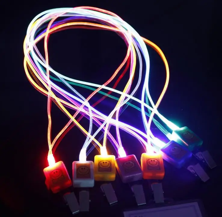 10 шт./партия светодиодное ожерелье светящийся id держатель для карт шеи фонарь на шнурке вверх направляющая игрушка на шнурке s вечерние принадлежности для событий светящаяся игрушка на шнурке