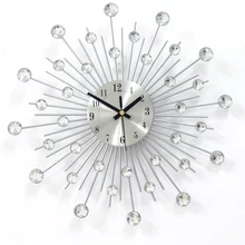Geekcook Home Decorative Wrought Iron Diamond font b Wall b font font b Clock b font