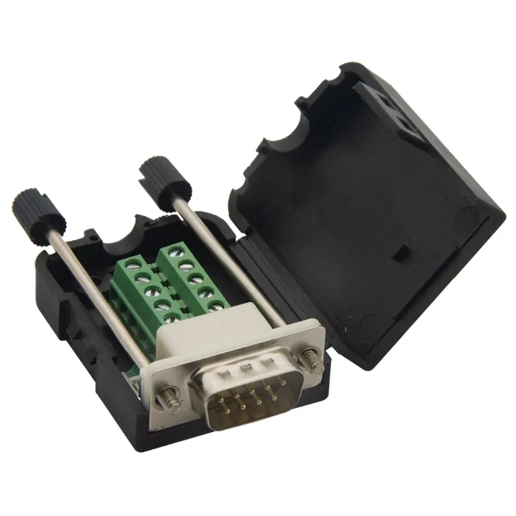 Thin white rubber core Solderless serial port header DB9 RS232 RS485