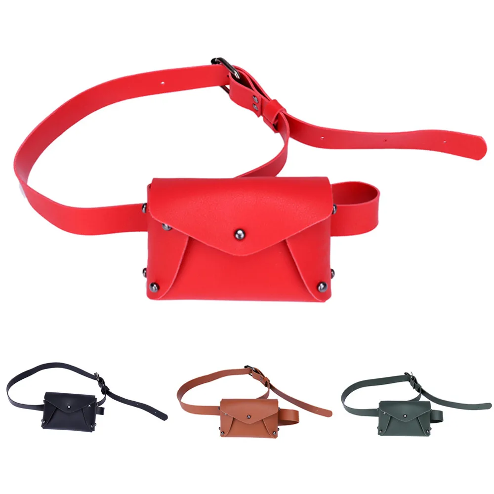 

Women Fashion Mini Pure Color Leather bag Messenger Bag Shoulder Bag Chest Bag les sacs des femmes