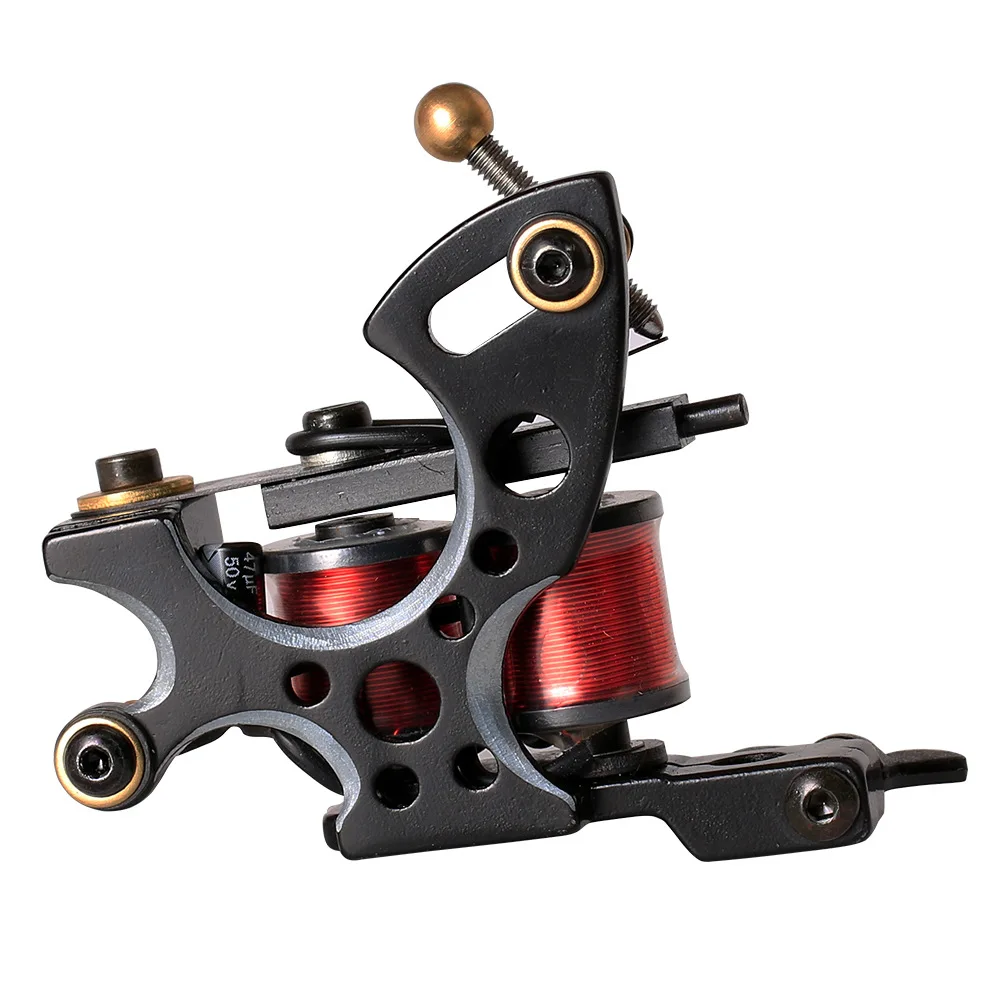 

High Quality Coil Tattoo Machine 10 Warp Coil Light Weight Tattoo Guns For Shader&Line Tattoo equipment Free shipping