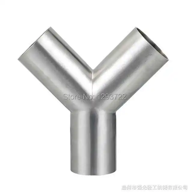 

Stainless Steel Sanitary Pipe Fittings Y type clamped tee 38MM