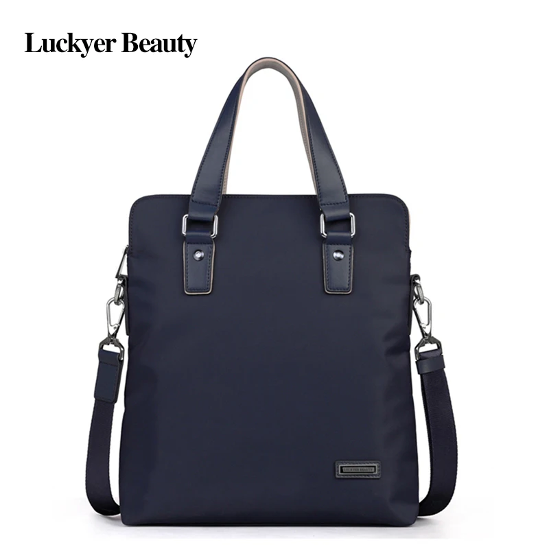 

LUCKYER BEAUTY Men 's Shoulder Bag Nylon Handbag Fashion Simple Business Briefcase Handbag Men Crossbody Portfolios Office Bags