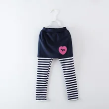 Леггинсы для маленьких девочек хлопковые розовые детские штаны в полоску для девочек, детские брюки детская юбка, штаны, колготки для детей от 2 до 7 лет