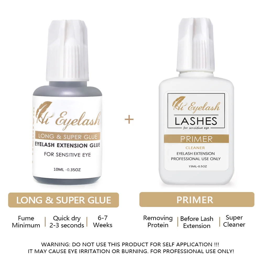 

10ML2-3seconds Eyelash Extension Super Glue Professional Made In Korea and 15ml Eye Lashes Planting Grafting Cleaner