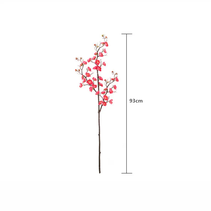 Flone Peach Flower Artificial Cherry Spring Plum Blossom Branch Simulation Silk Flower Fake Branch Home Wedding Party Decor Art (2)