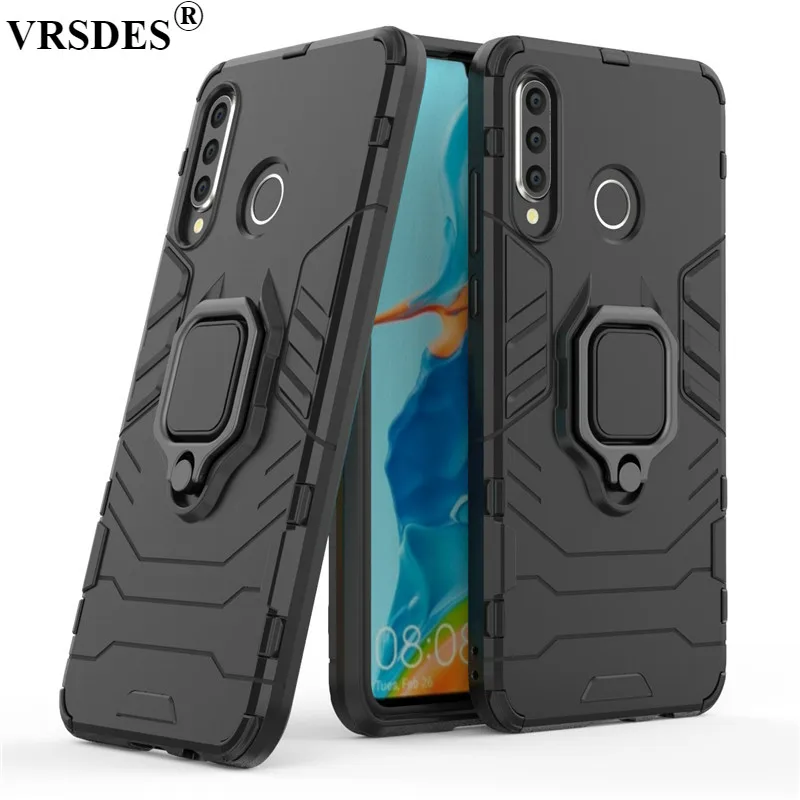 

For Cover Huawei P30 Lite Case Ring Holder TPU & PC Armor Bumper Housings Phone Case For Huawei P30 Lite Cover Capa Funda 6''