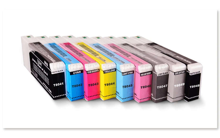 9colors/set T8041-t8049 T8041 T8049 Compatible Ink Cartridge Filled ...