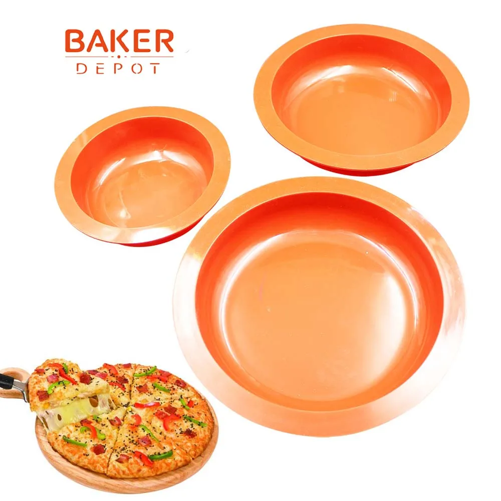 Buy BAKER DEPOT Silicone pizza Mold disk big Cake Mold