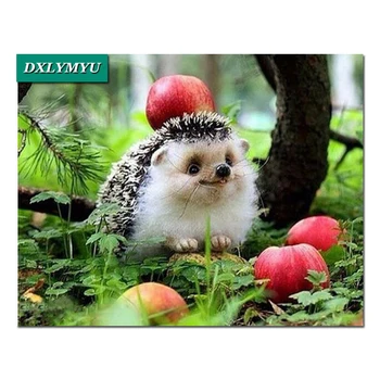 

Animals 5D Diy Diamond Painting Cross Stitch Smiling hedgehog Handmade Diamond Mosaic Kits Diamond Embroidery Rhinestones