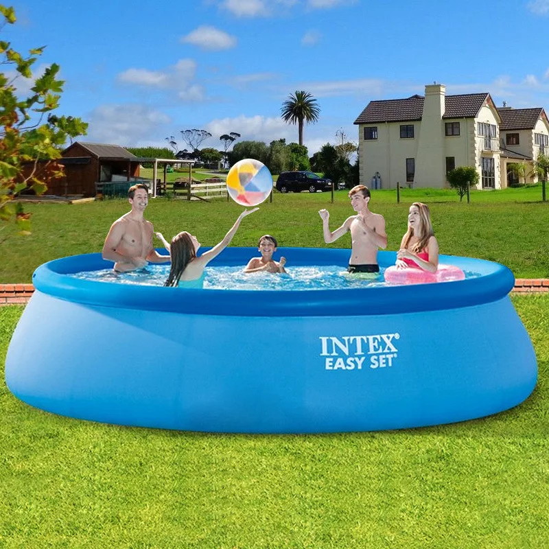 

INTEX inflatable swimming pool Set 2019 above ground swimming pool Round Frame family pool for adults kids child aqua