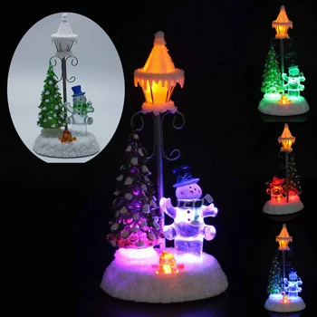 

Confetti Lites LED Standing Snowman with a Lamp and Tree Ornament RGB Light Up and Fire in The Lighted Interior of The Snowman