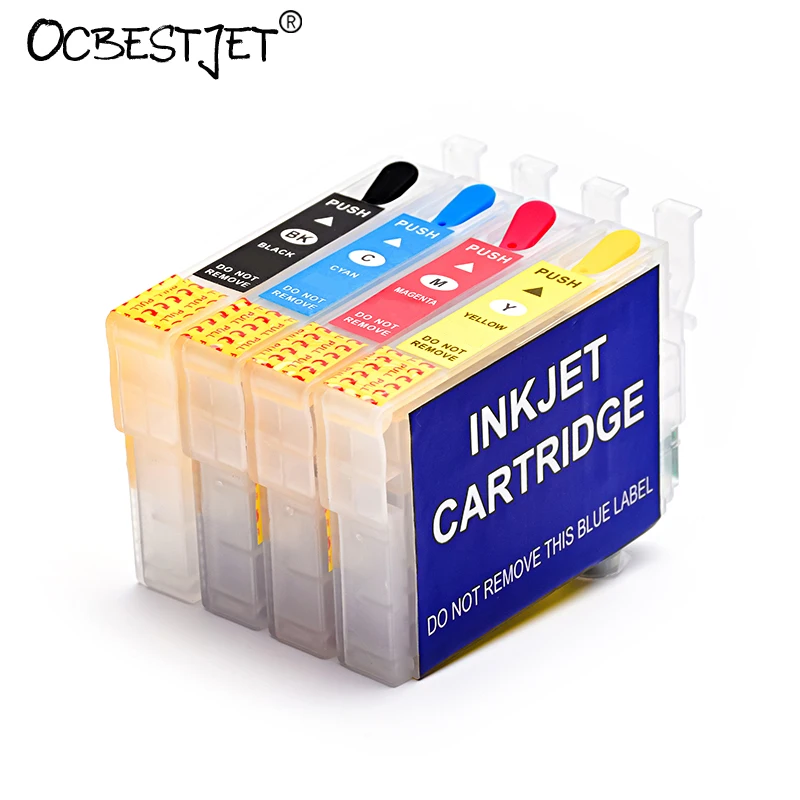 4 Colors/Set T1281 T1284 Refillable Ink Cartridge For Epson Stylus S22 SX125 SX420W SX425W