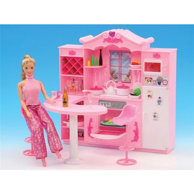 Mobili in miniatura Sognante Rosa Cucina per Barbie Doll House ... Mobili in miniatura Sognante Rosa Cucina per Barbie Doll House ...