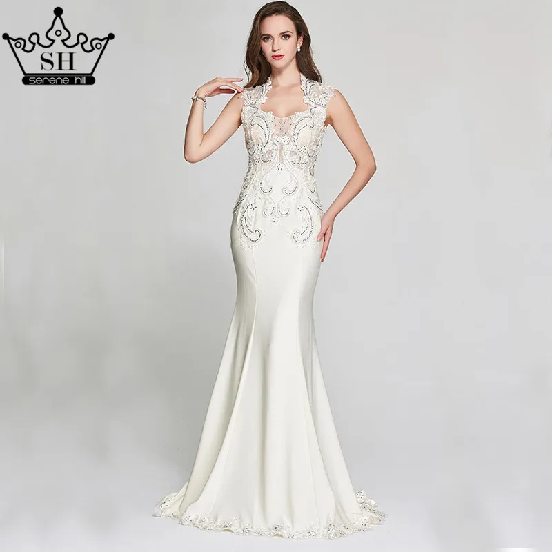 evening gown white color