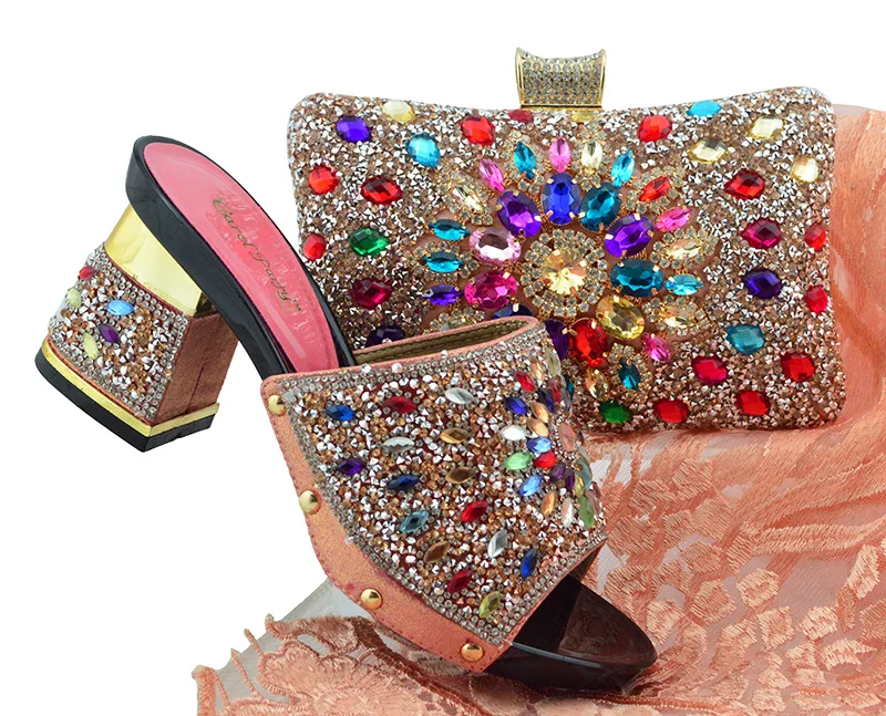 

New Style Shoes with Matching Bag African Shoes and Bags For Party Italian New Design Shoes and Bag Set FGT004