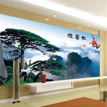 Beibehang пользовательские 3d обои китайский стиль пейзаж приветственные сосновые обои диван гостиная спальня ТВ фон Настенный декор