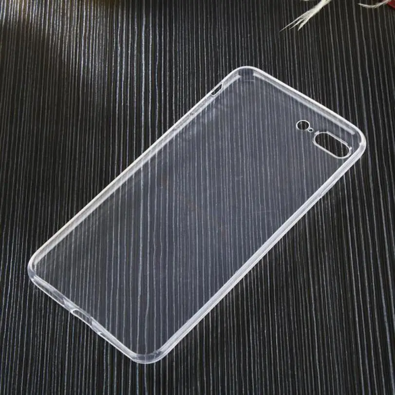 Прозрачный гелевый Чехол и защитная пленка из закаленного стекла для IPhone 8 Plus 5