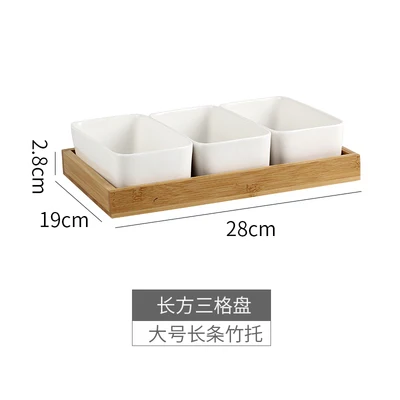 Японская сетчатая тарелка, фруктовые тарелки, керамическая сушеная коробка для гостиной, конфета, тарелка для закусок, Размер порции, тарелки, десертные бамбуковые тарелки - Цвет: F