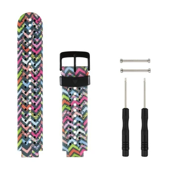 

Tschick Accessory Air Hole Style Silicone Replacement Strap Watch Band with Tool for Garmin Forerunner 220/230/235/630/620/735XT