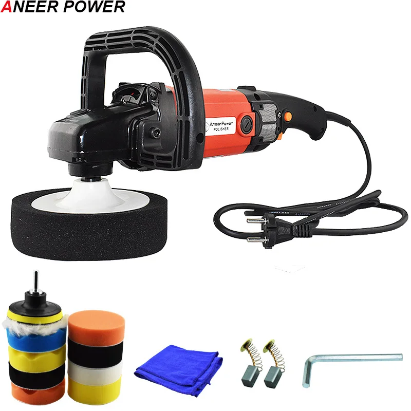 1400W Car Polisher Variable Speed 3000rpm 220V Electric Floor Polisher Polishing Machine Auto Politriz Sanding Machine Eu Plug
