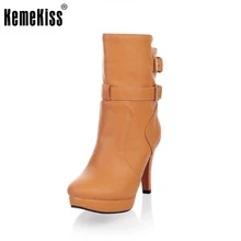 women high heel half short boots riding autumn winter botas fashion zipper footwear boot heels shoes P19802 size 34-39
