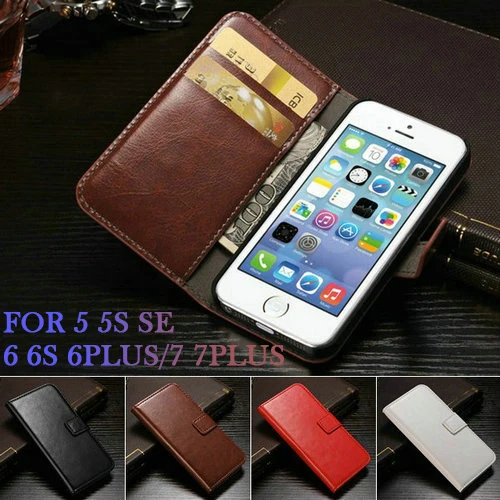 Case For IPHON 5 Vintage Wallet PU Leather Phone Cases for iPhone 5S Case iPhone SE 5SE 6S Plus Luxury Cover for iPhone 7 Case