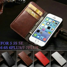 Case For IPHON 5 Vintage Wallet PU Leather Phone Cases for iPhone 5S Case iPhone SE
