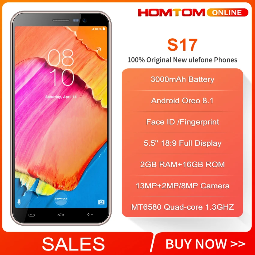 HOMTOM S17 الروبوت 8.1 رباعية النواة 5.5 \