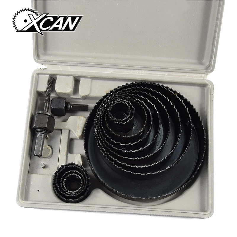 

XCAN 16pcs Wood Hole Saw Cutter Set 19-127mm Core Drill Bit Hole Saw Set In Drill Bit Woodworking Tools