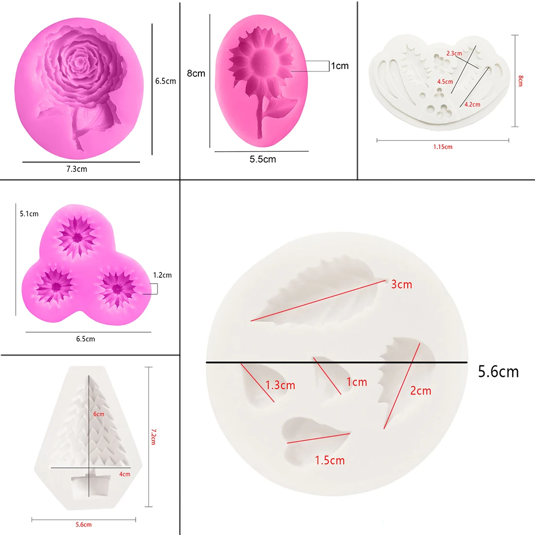 Акции, формы для выпечки, 1 шт., форма для торта, цветы/листья, силиконовая форма для мыла, помадка, украшение торта, кухонные формы для шоколада