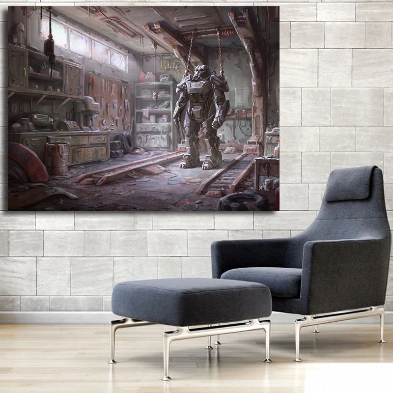 

Fallout 4 HD Wallpaper Wall Art Canvas Poster And Print Canvas Painting Decorative Picture for Office Living Room Home Decor