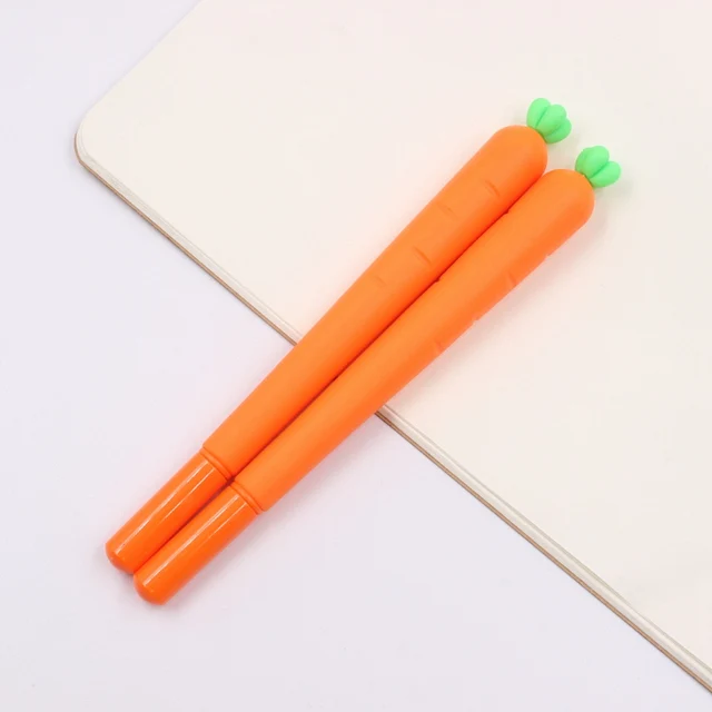 2 Piece Korean Stationery Cartoon Cute Carrot Pen Advertising Creative