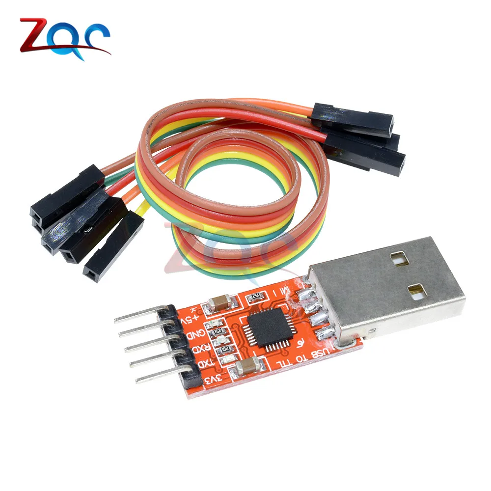 

CP2102 USB to UART TTL Serial STC Programmable Module PL2303 Super Brush Line for Arduino with 4 Pin Dupont Jumper Wire