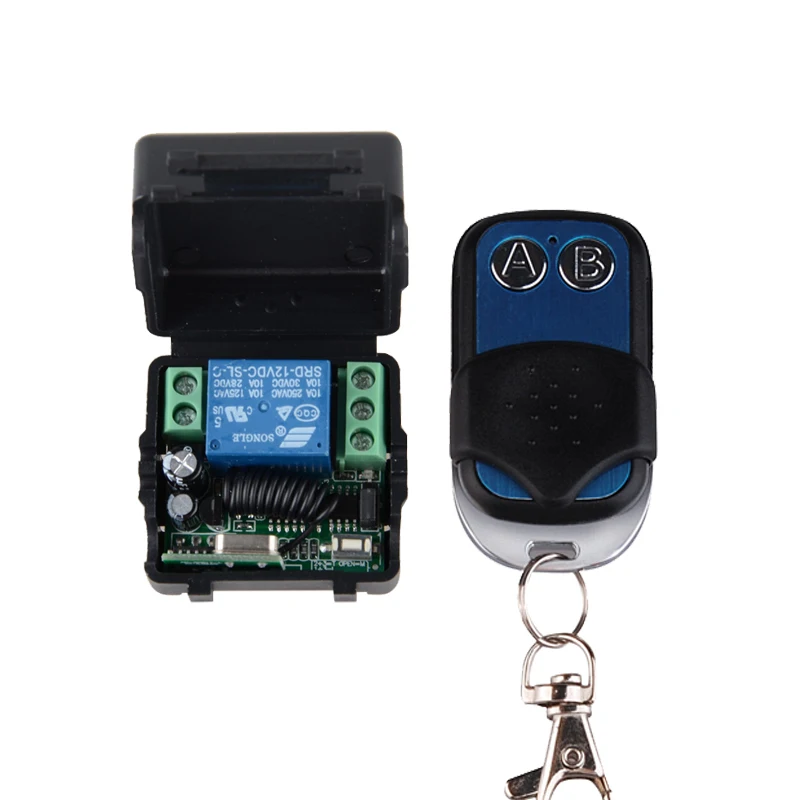 

Access Door Control System 12V 1CH Wireless Remote Control Switch System Transmitter Receiver Mini size 315/433MHZ