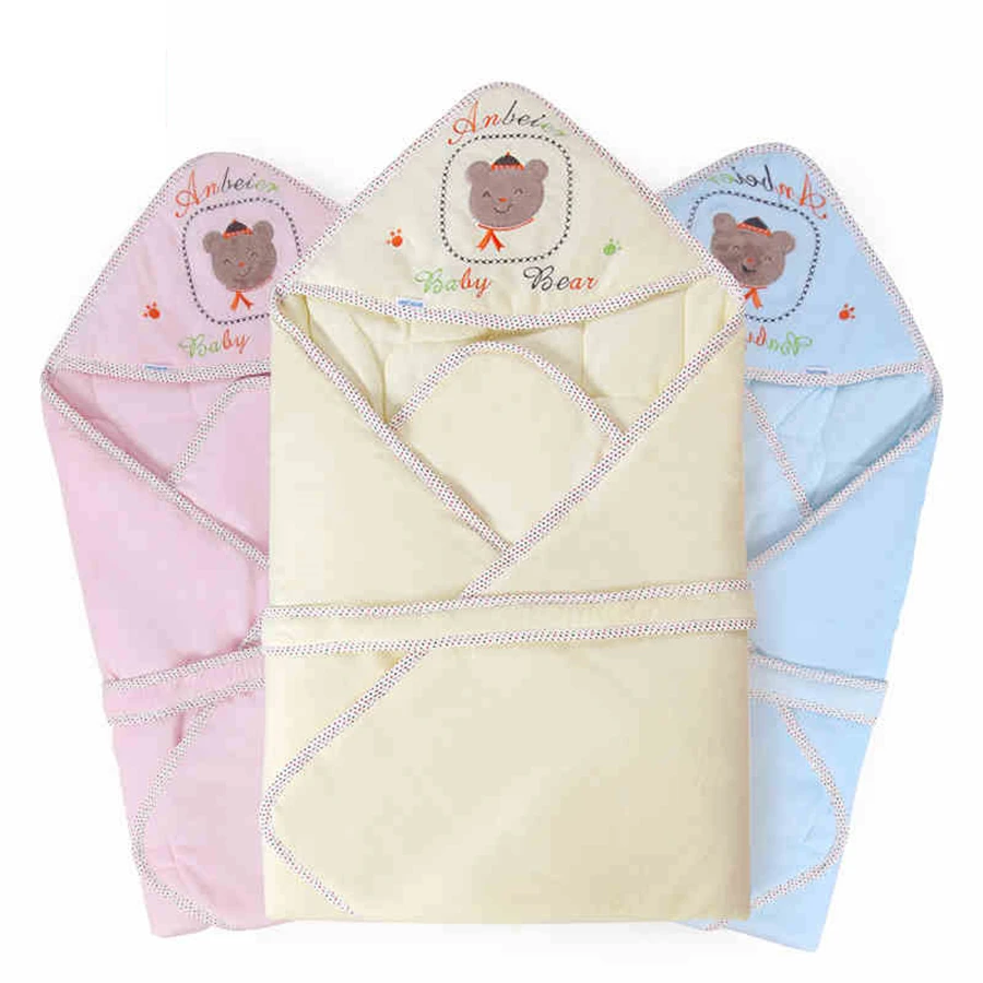 Cotton Baby Swaddle Bedding Baby Swaddle Blankets Infant Warm Wrap