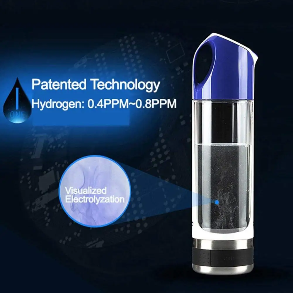  Portable USB Rechargable Hydrogens Rich Water Ionizer Bottle Cup H2 USB Cable - Kitchen Electric Ap - 33009400101
