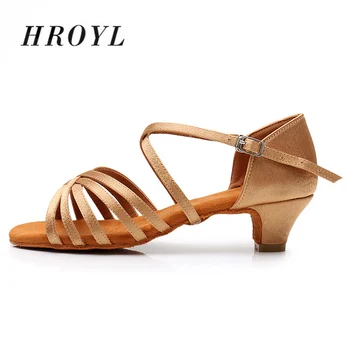 

Free Shipping Ballroom Girl Dance Shoes children Low Heel Ladies Women Latin Dance Shoes Women Professional Dancing Shoes 17-26