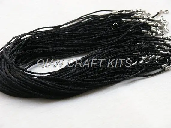 Ожерелье из атласного шелка с застежкой 17 дюймов 200 шт.|cord with clasp|cord necklacecord 2mm |