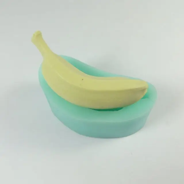 Силиконовая форма для формочки для фруктов в форме банана, форма для мыла, короткая или длинная, два размера, форма для мыла ручной работы, форма для помадки, торта