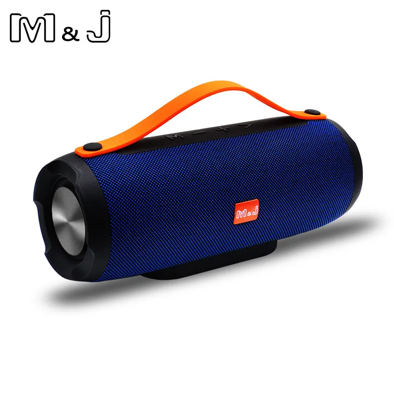 M& J E13 Bluetooth динамик беспроводной портативный стерео звук глубокий бас 10 Вт система MP3 Музыка Аудио AUX с микрофоном для Android iphone Pc - Цвет: Синий