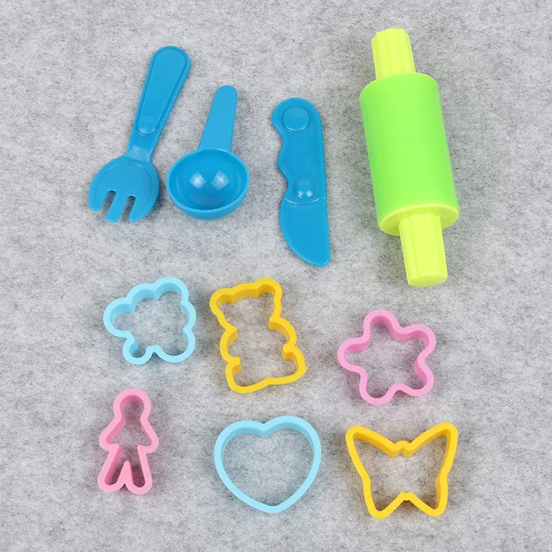 

10Pcs/Set Polymer Clay Playdough Kit Tools Plasticine Tools Kid For Light Plasticine Modeling Plastic Sculpting Play Dough Tools