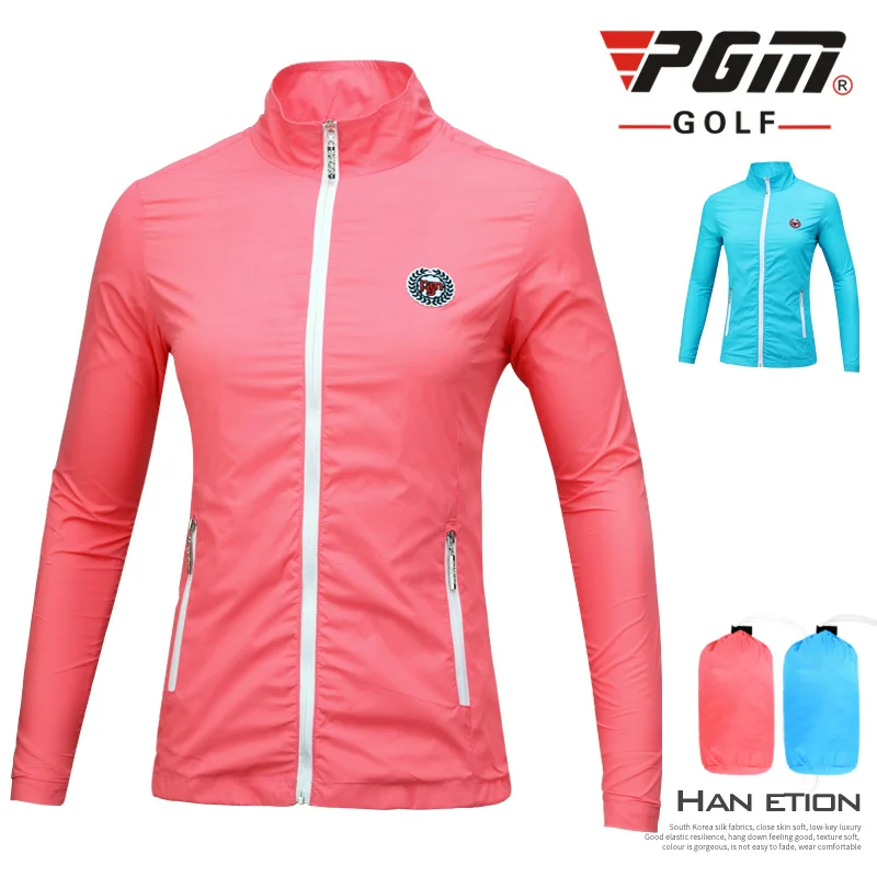 

PGM lady Golf Jackets women autumn outdoor golf sports coat windproof outwear portable training jacket ultralight 2 colors coat