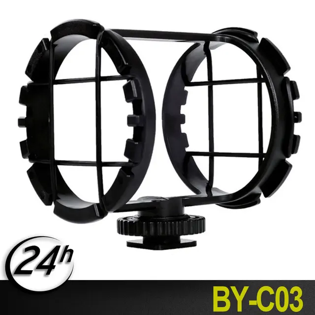 BOYA BY-C03 Camera Shoe Shockmount For Microphones 1″ to 2″ in Diameter BY-VM300PS BY-V02 40mm-48mm Mic Zoom H1 Cold Shoe